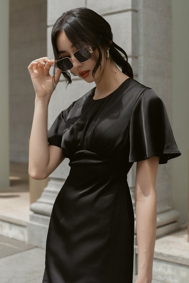TRICIA TRIANGLE BACK DRESS (BLACK)