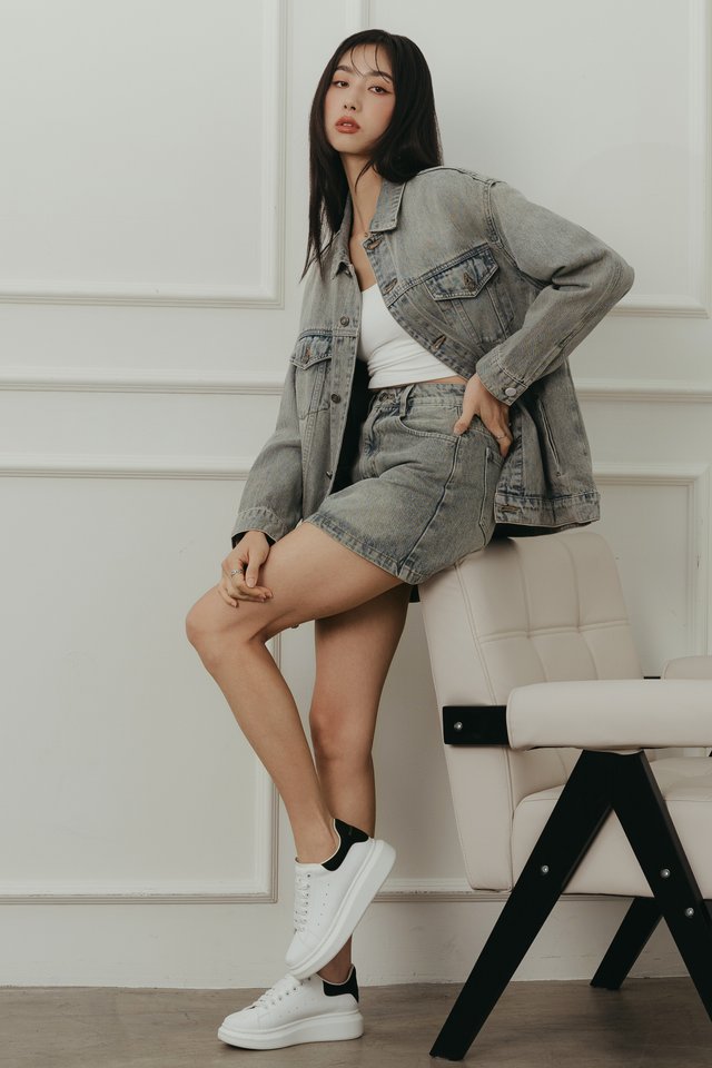 *BACKORDER* DAVID DENIM BOYFRIEND JACKET (VINTAGE WASH)