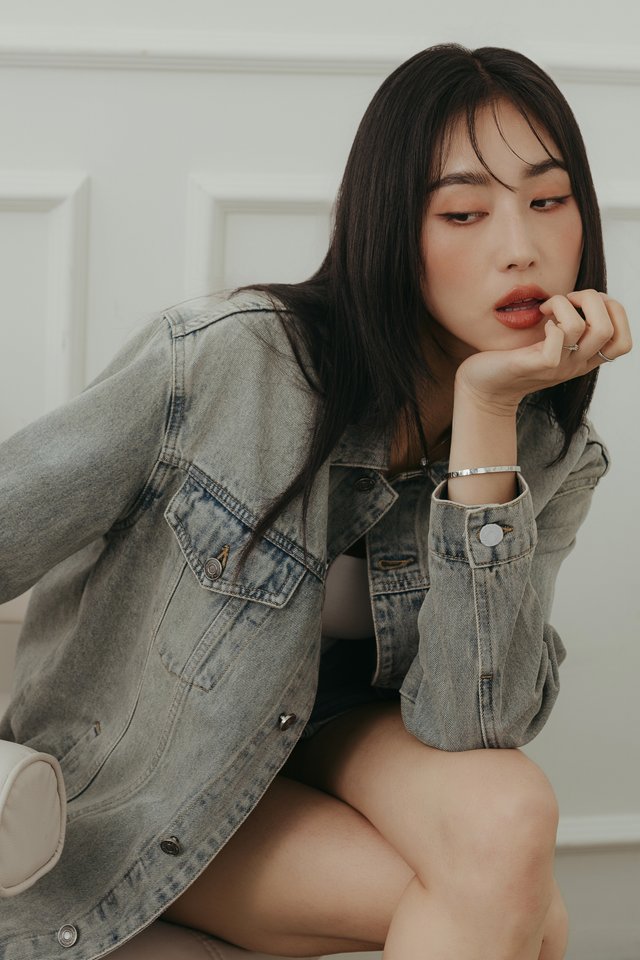 *BACKORDER* DAVID DENIM BOYFRIEND JACKET (VINTAGE WASH)