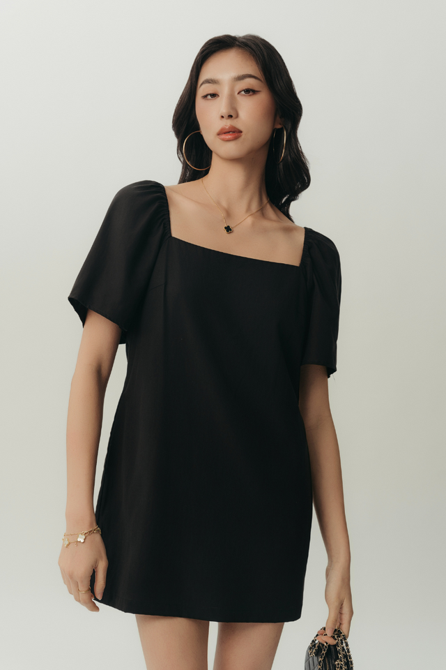 UNO U-BACK DRESS (BLACK)