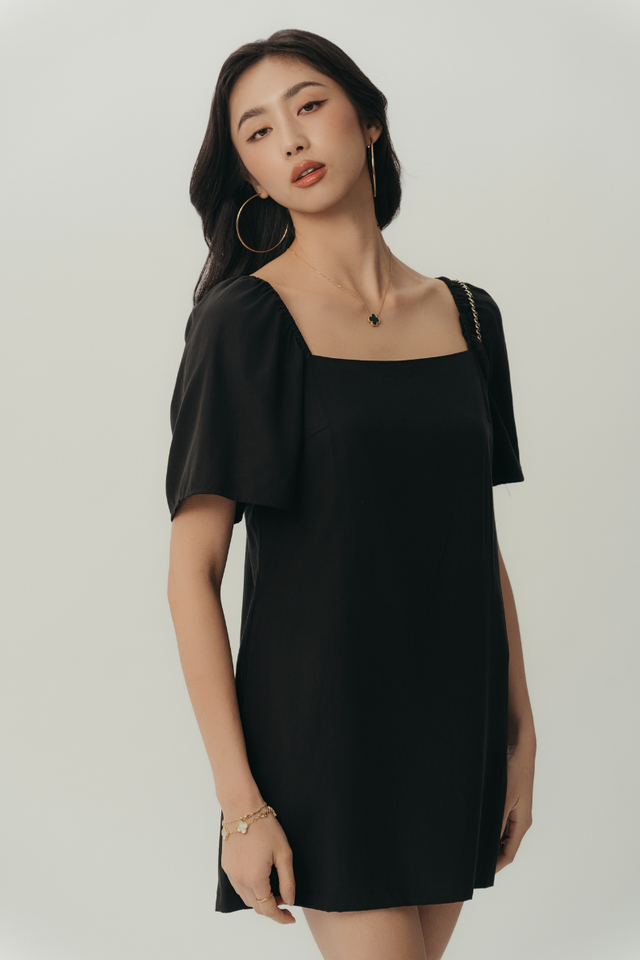 UNO U-BACK DRESS (BLACK)