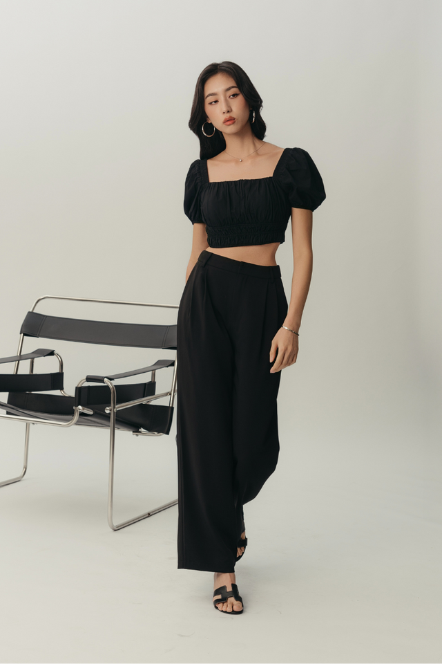 SANTOS STRAIGHT LEG PANTS (BLACK)