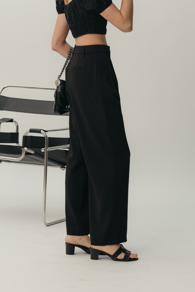 SANTOS STRAIGHT LEG PANTS (BLACK)