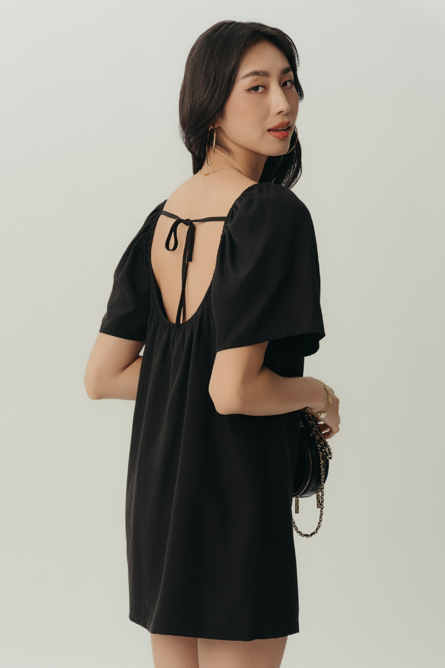 UNO U-BACK DRESS (BLACK)
