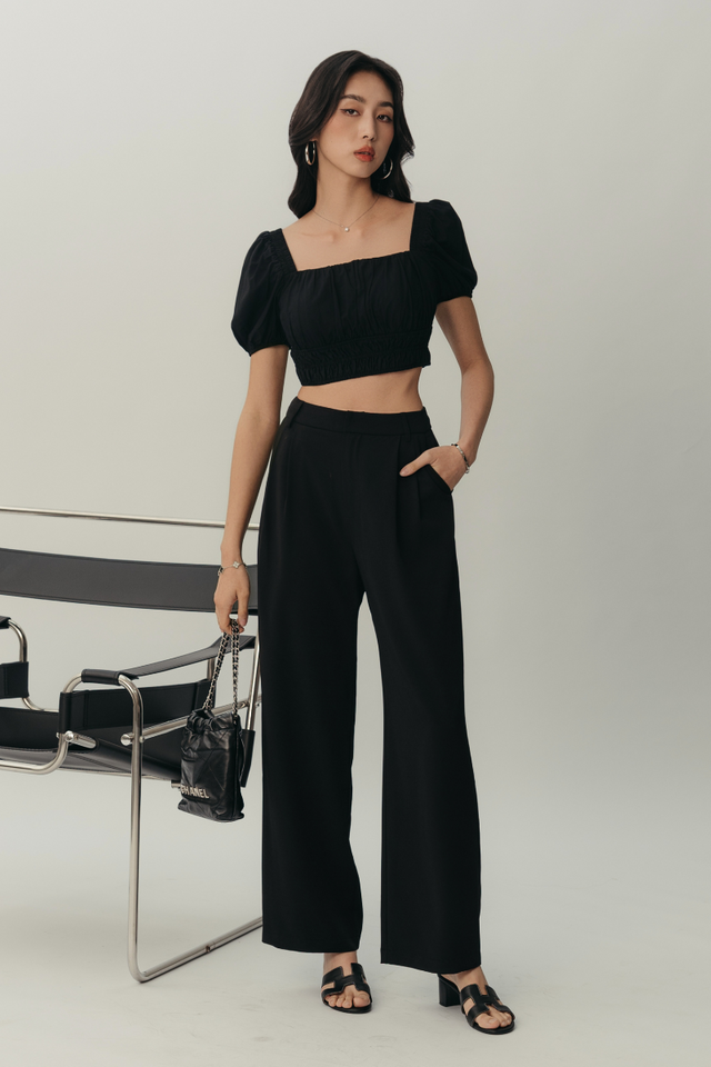 SANTOS STRAIGHT LEG PANTS (BLACK)