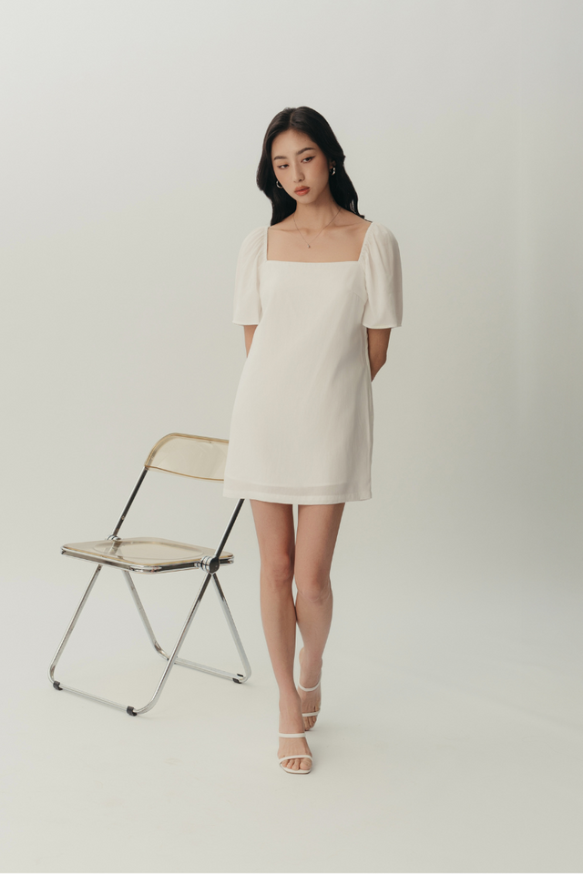UNO U-BACK DRESS (WHITE)