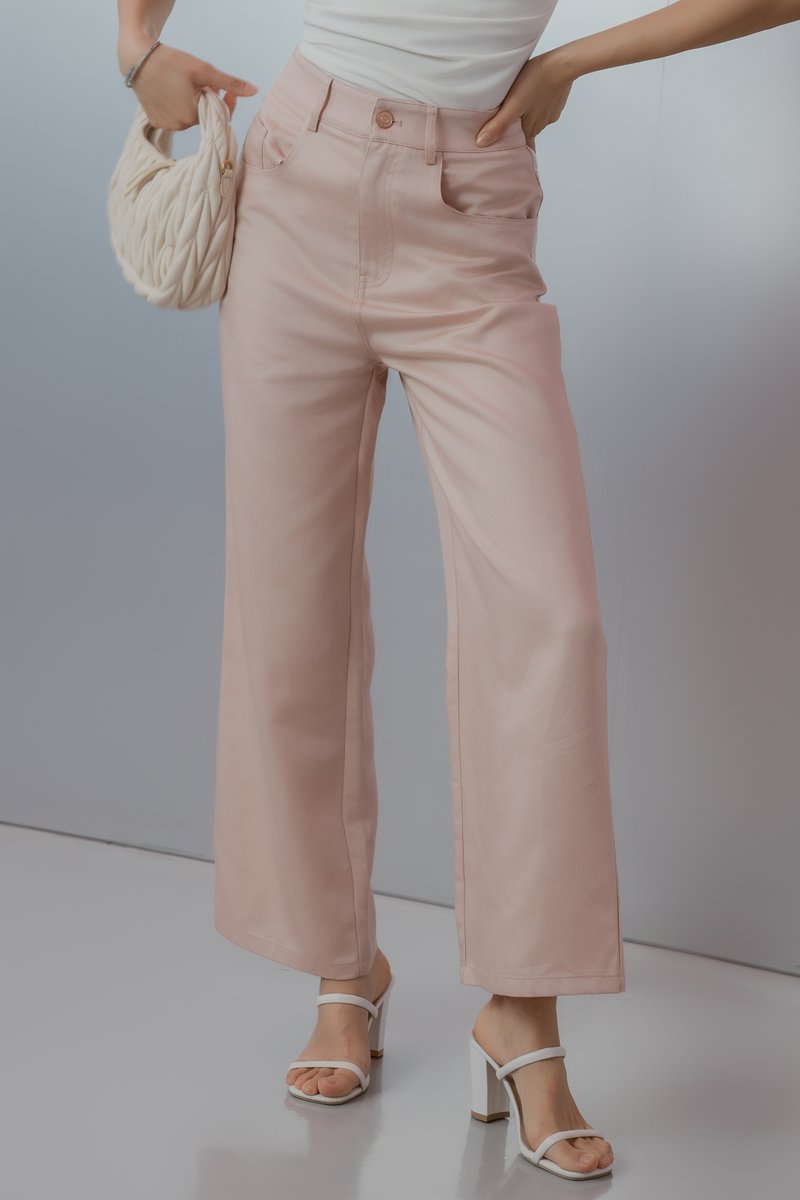 SYRUS SOFT COTTON DENIM JEANS (LIGHT PINK)