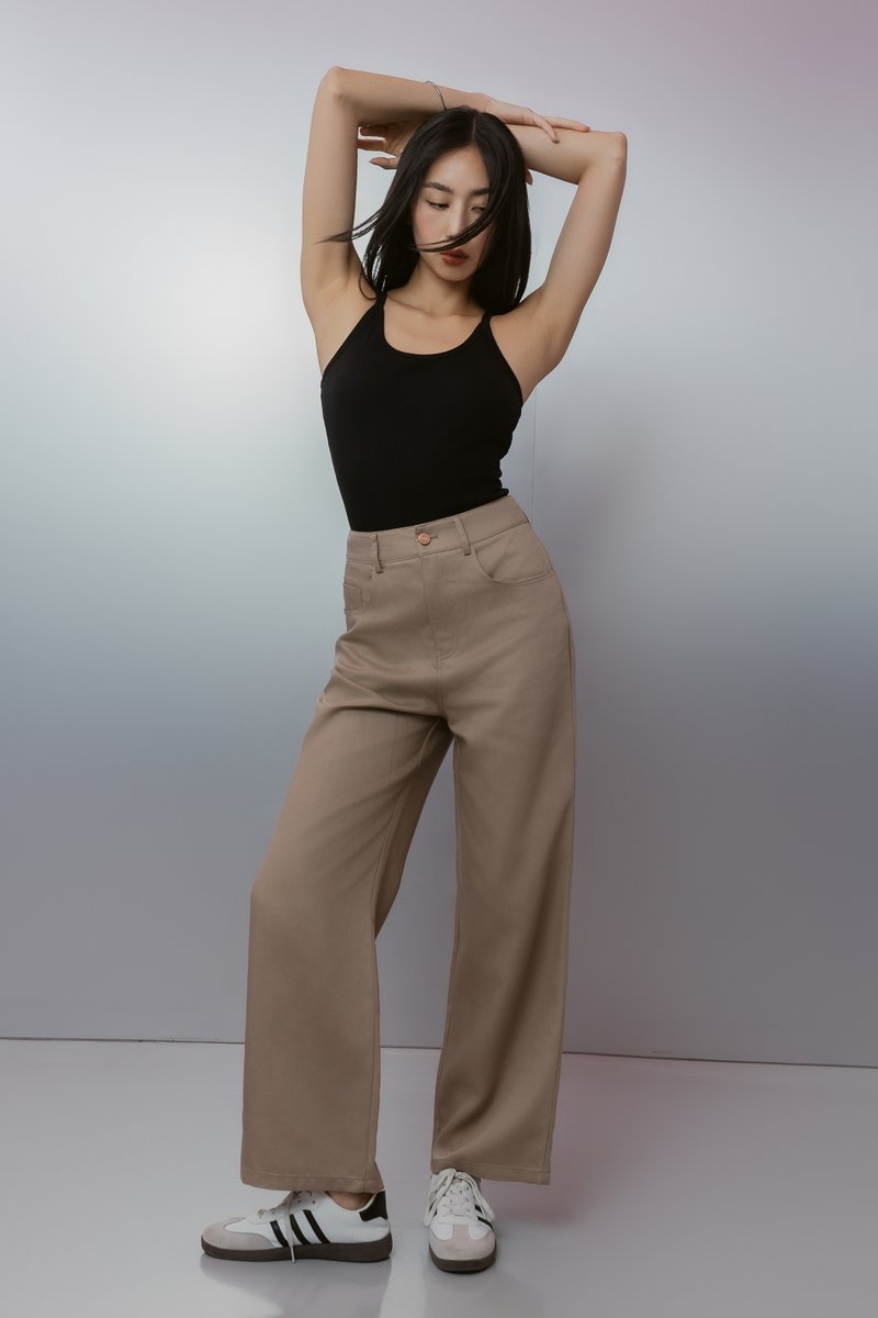 SYRUS SOFT COTTON DENIM JEANS (KHAKI)