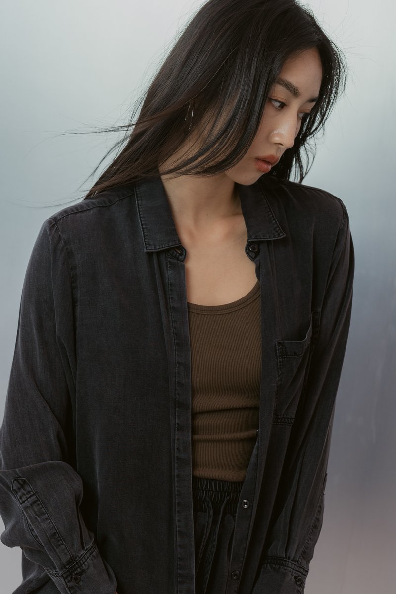 DALE DENIM SHIRT (BLACK)