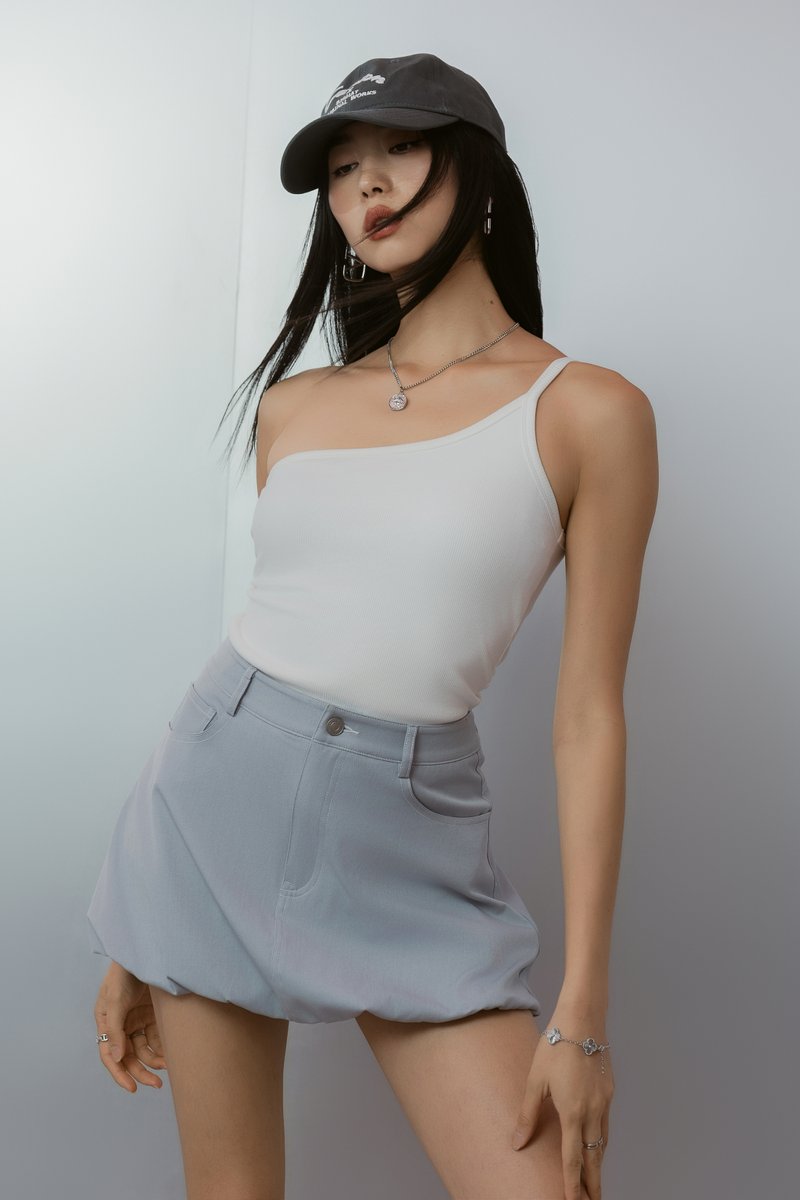 CONTRAST BUBBLE SKORTS (LIGHT BLUE)
