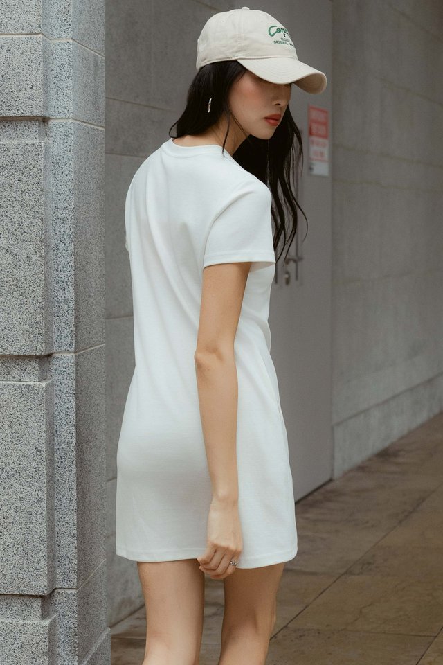 SHEELA SHORT SLEEVE DRESS (WHITE)