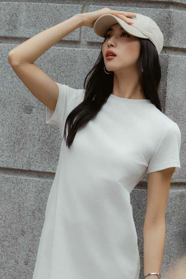 SHEELA SHORT SLEEVE DRESS (WHITE)