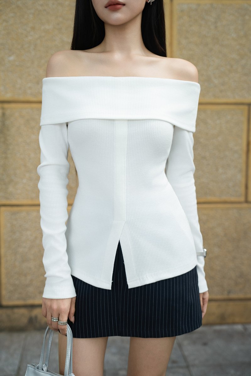 ODESSA OFF SHOULDER TOP (WHITE)