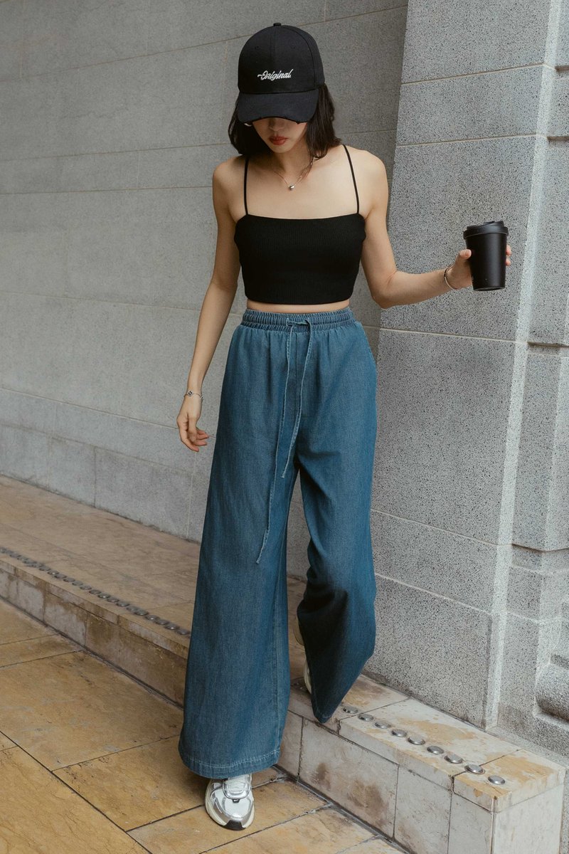 SAMUEL DENIM DRAWSTRING JOGGERS (VINTAGE BLUE)