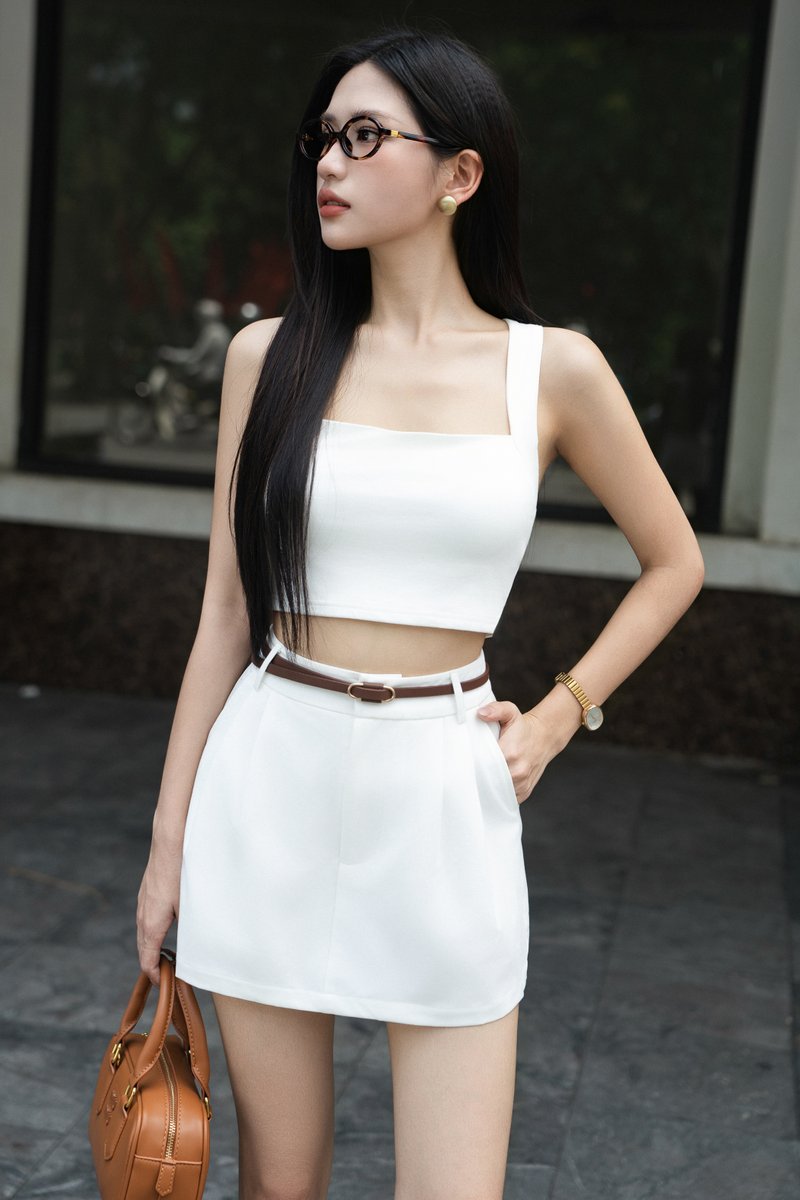 HAVEN HALTER PADDED TOP (WHITE)