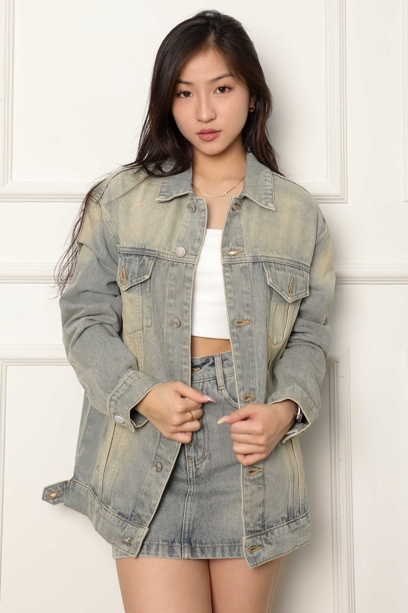 DAVID DENIM BOYFRIEND JACKET (VINTAGE WASH)