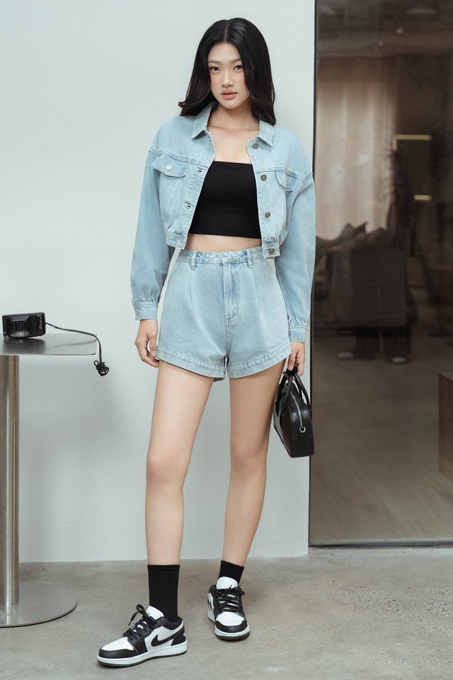 CHARLIE DENIM SHORTS (LIGHT BLUE)