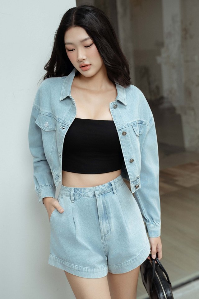 CHARLIE DENIM SHORTS (LIGHT BLUE)