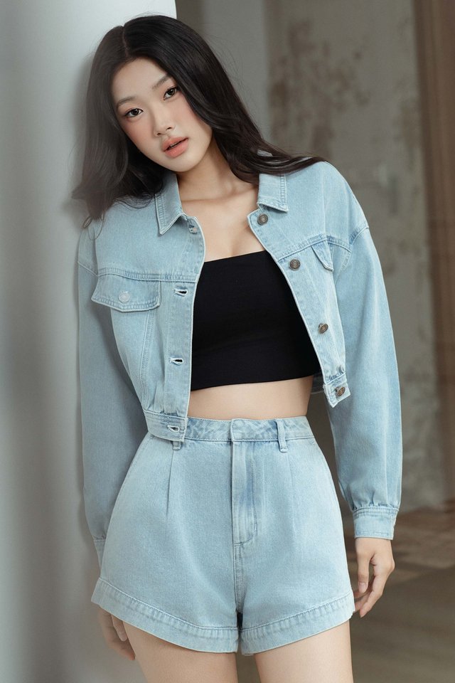 CHARLIE DENIM SHORTS (LIGHT BLUE)