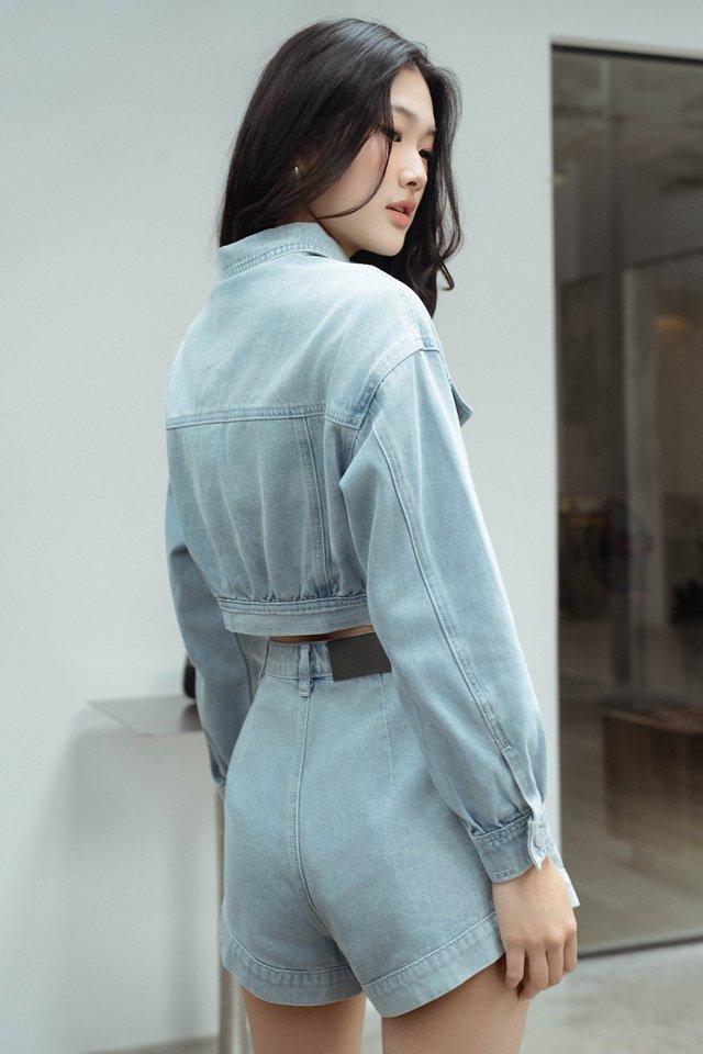 CHARLIE DENIM SHORTS (LIGHT BLUE)