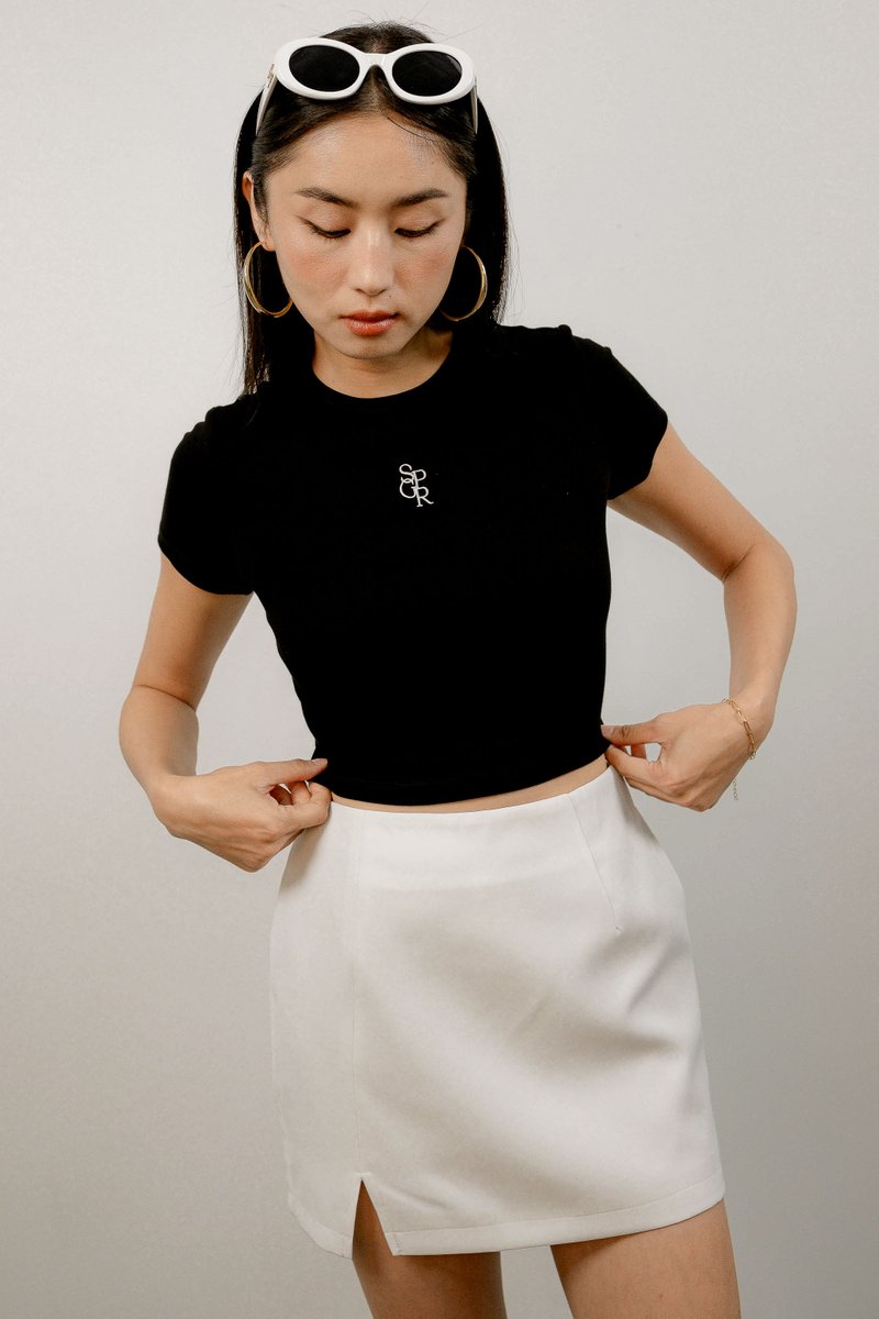 SPR GRL BABY TEE TOP (BLACK)