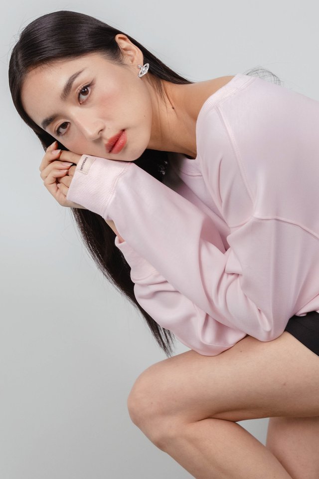 SAB SLOUCHY OVERSIZED PULLOVER (PINK)