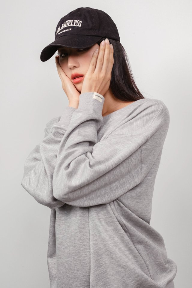 SAB SLOUCHY OVERSIZED PULLOVER (HEATHER GREY)
