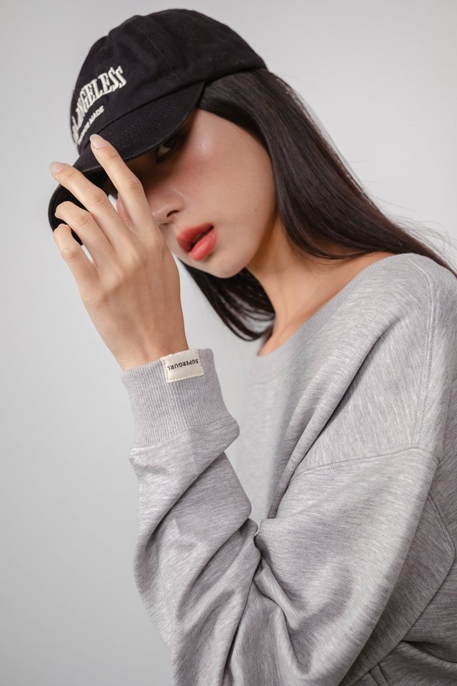 SAB SLOUCHY OVERSIZED PULLOVER (HEATHER GREY)