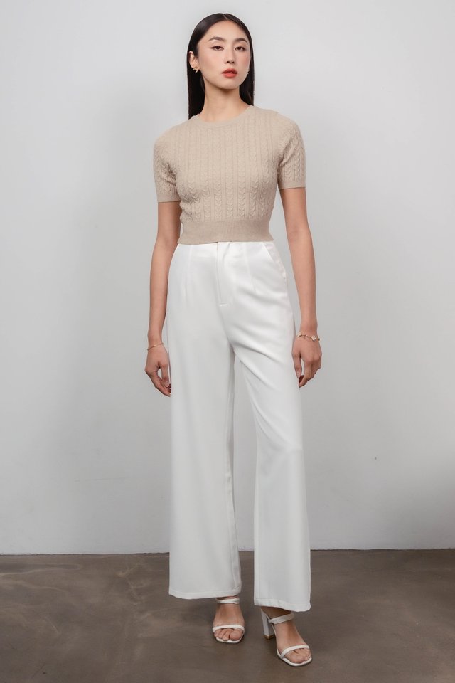 CHEVRON KNIT TOP (OAT)