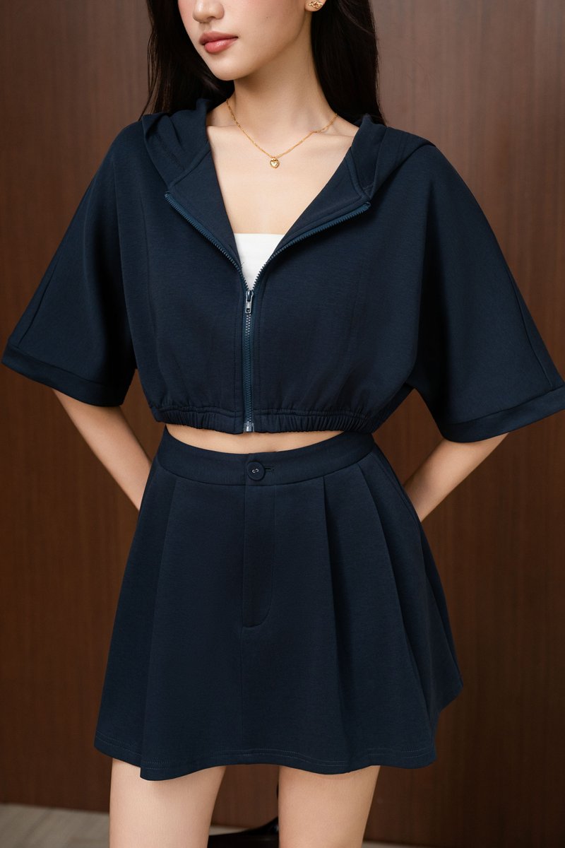 XYZ PLEATED SKORTS (MIDNIGHT) | SuperGurl