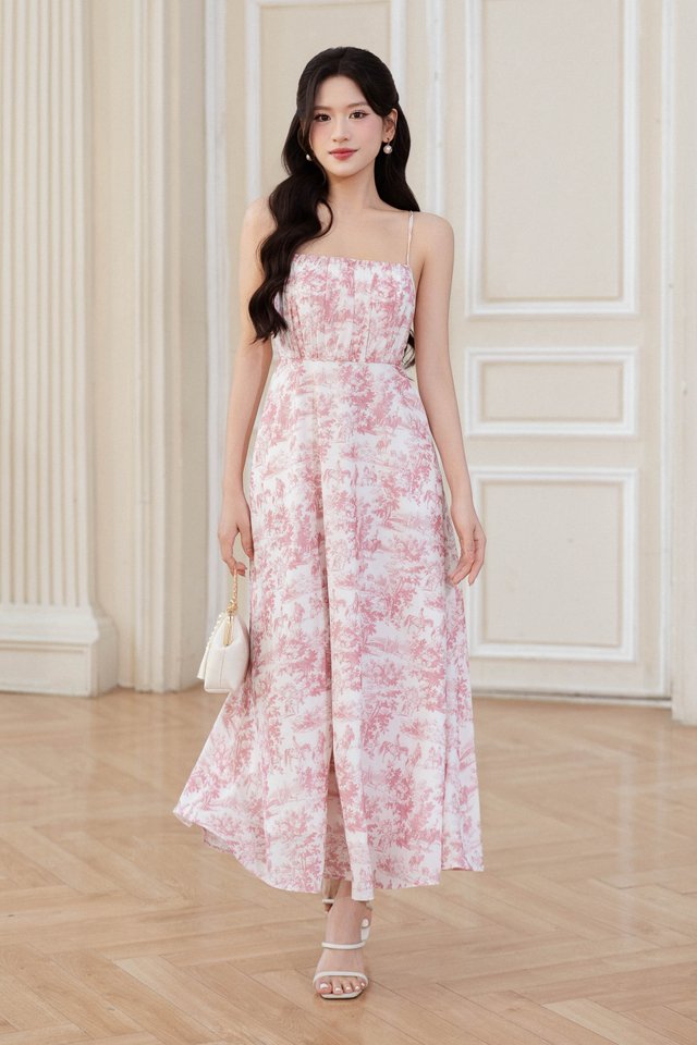 VIOR PADDED MAXI DRESS (PINK)