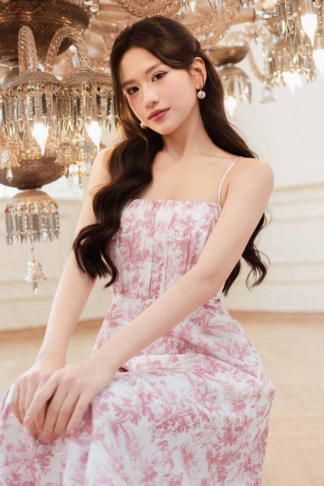 VIOR PADDED MAXI DRESS (PINK)