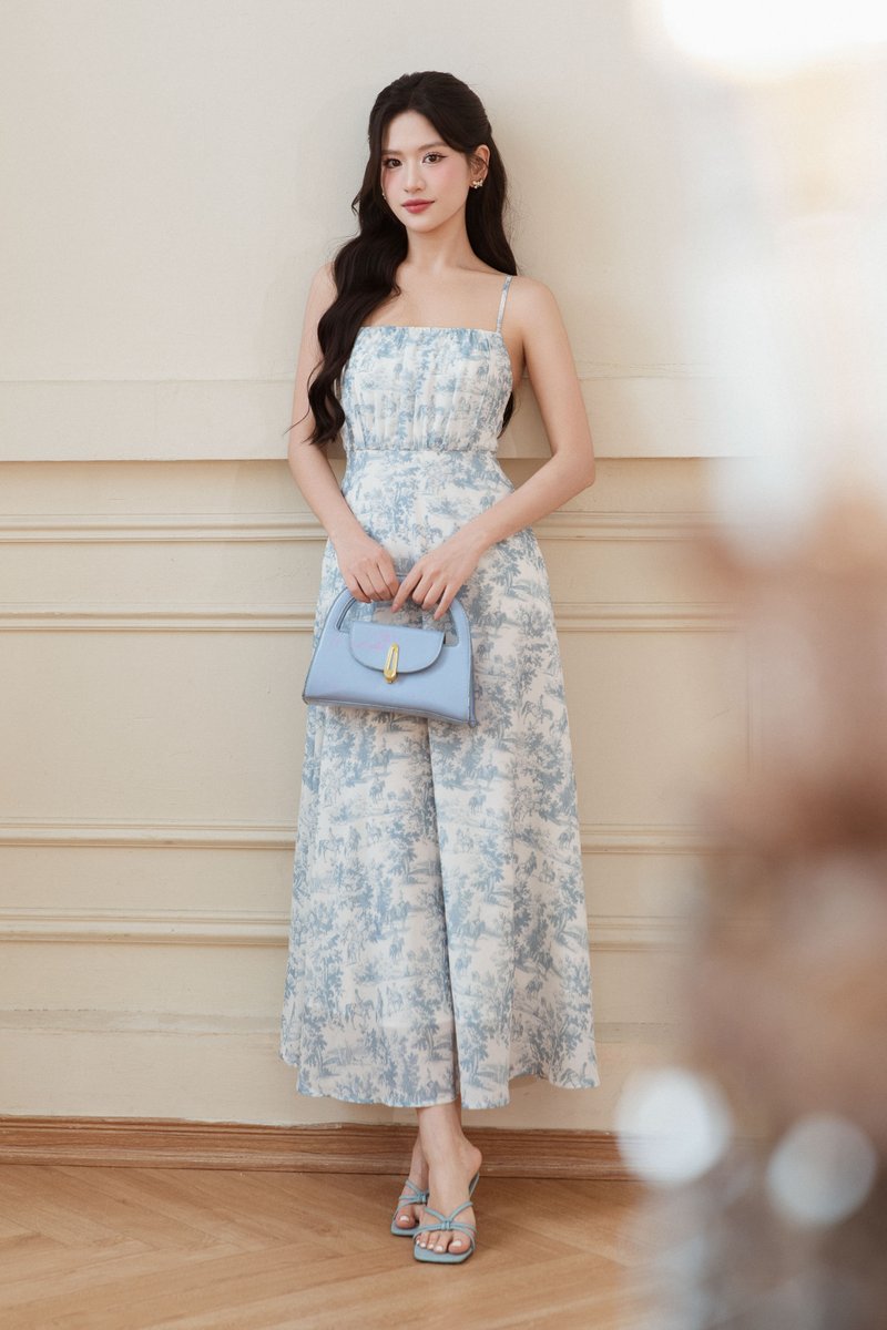 VIOR PADDED MAXI DRESS (BLUE)