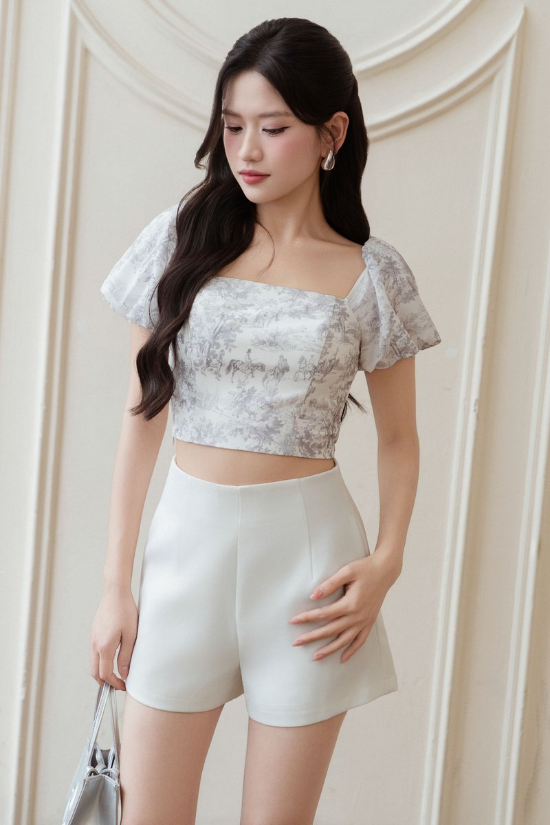 VIOR PUFFY PADDED TOP (GREY)