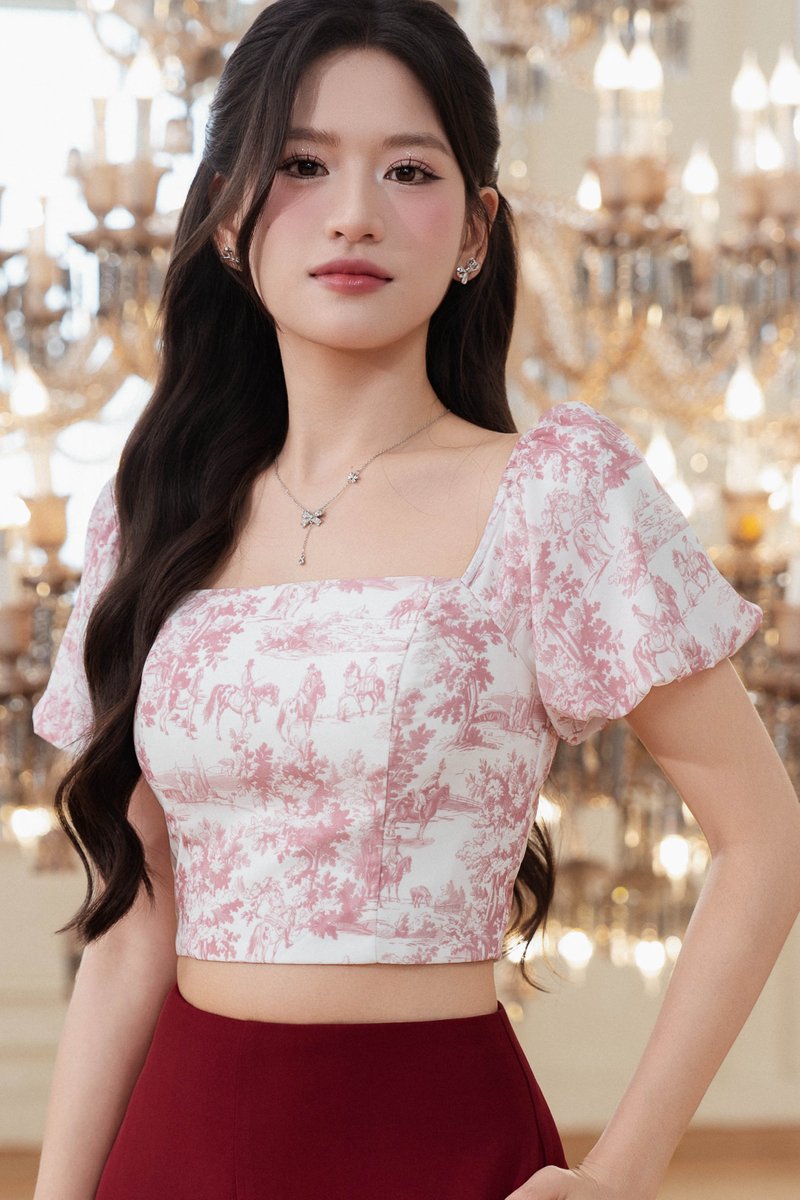 VIOR PUFFY PADDED TOP (PINK)