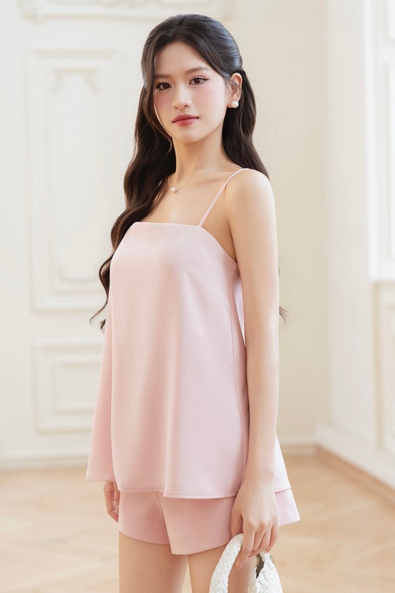 FANYA FLARE PADDED TOP (PINK)