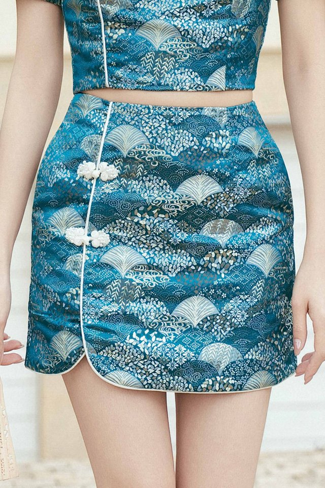 LITTLE EMERALD QIPAO SKORTS (EMERALD)