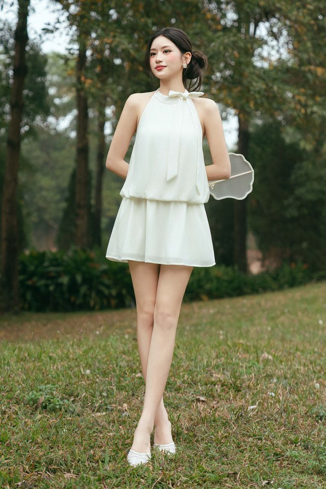 DREAMI DROP WAIST DRESS (IVORY)