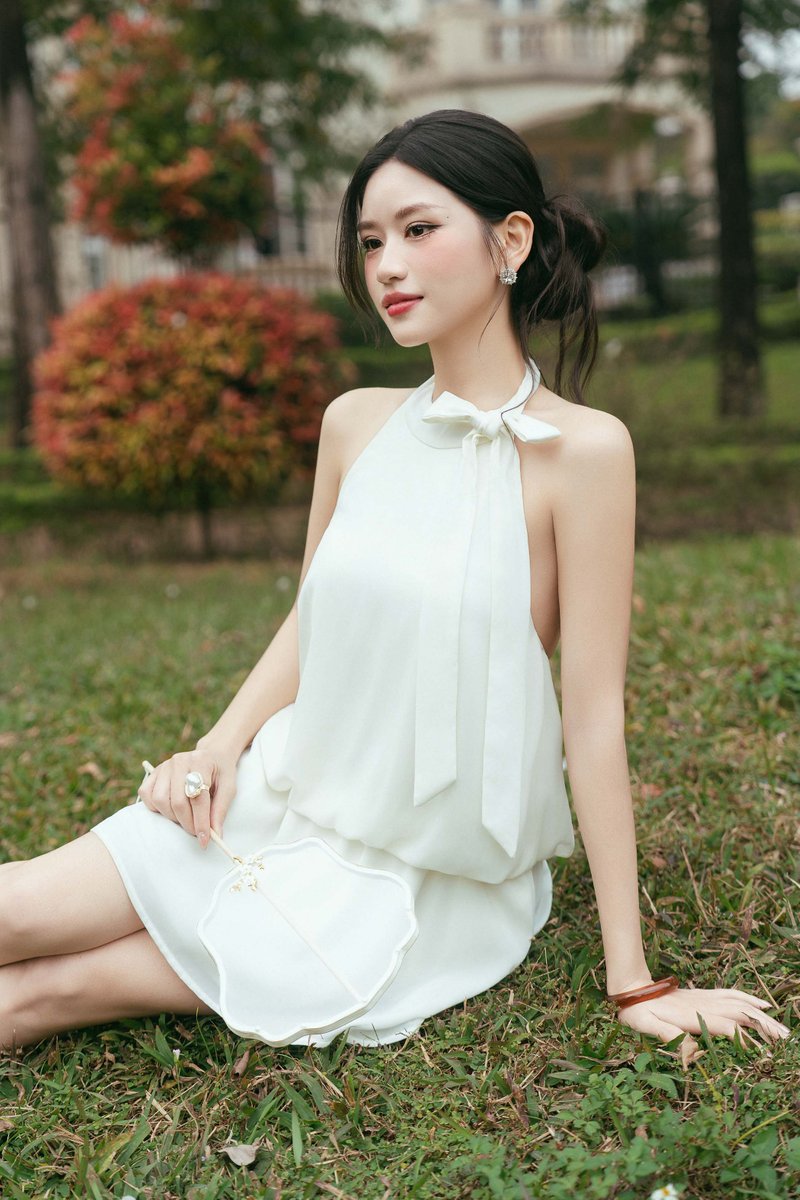 DREAMI DROP WAIST DRESS (IVORY)