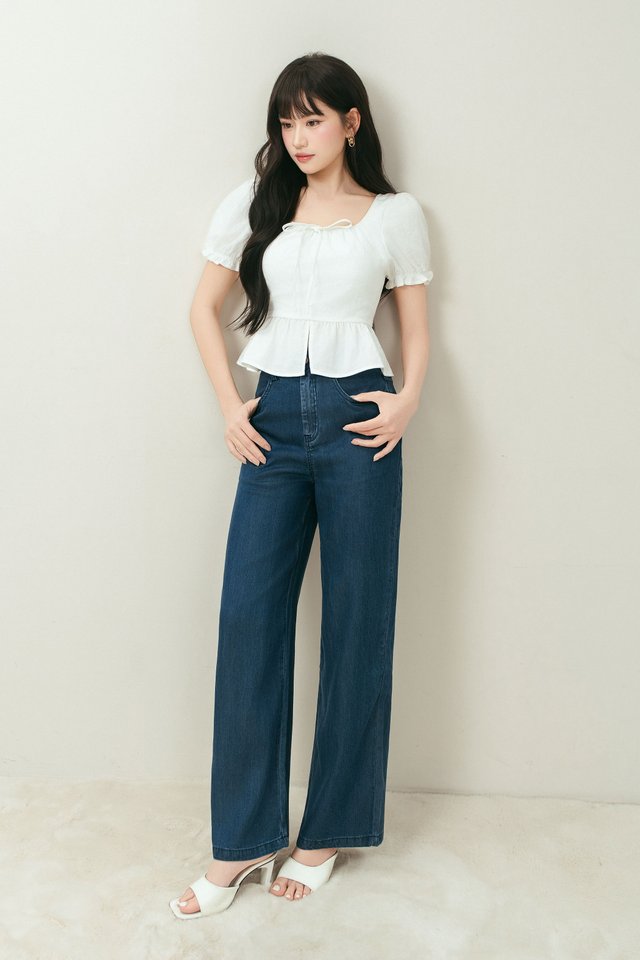 TYCE TIE FRONT PADDED TOP (WHITE)