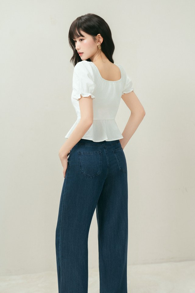 TYCE TIE FRONT PADDED TOP (WHITE)