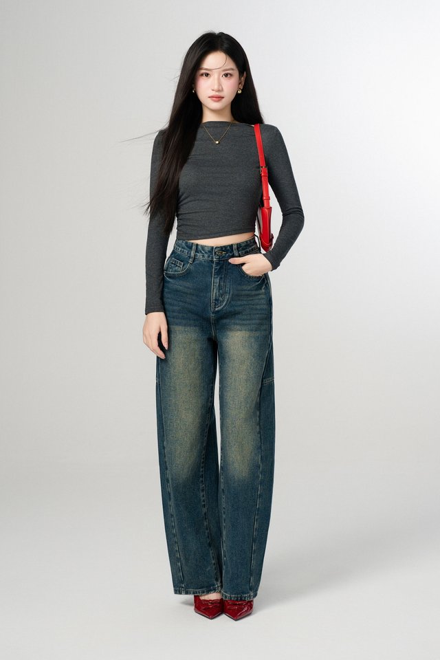 SINCLAIR SLANTED TOP (DARK HEATHER)