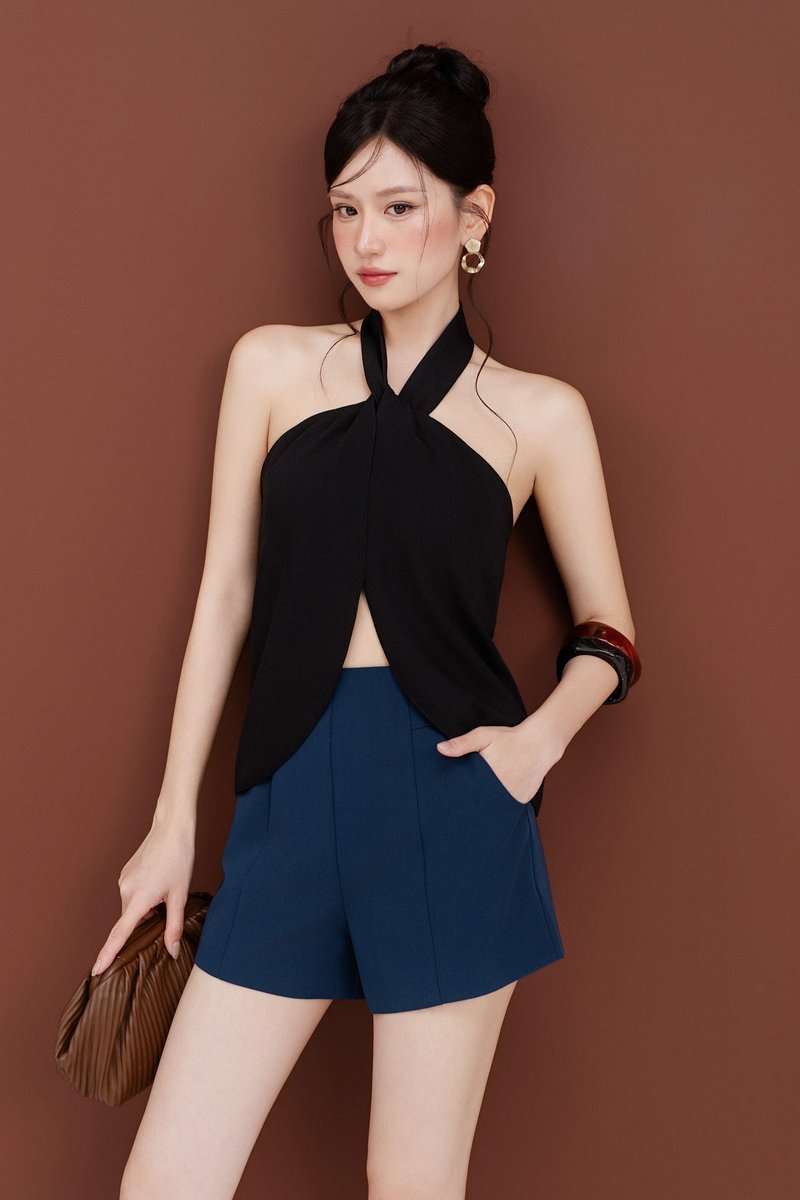 ARLO A-LINE SHORTS (NAVY)