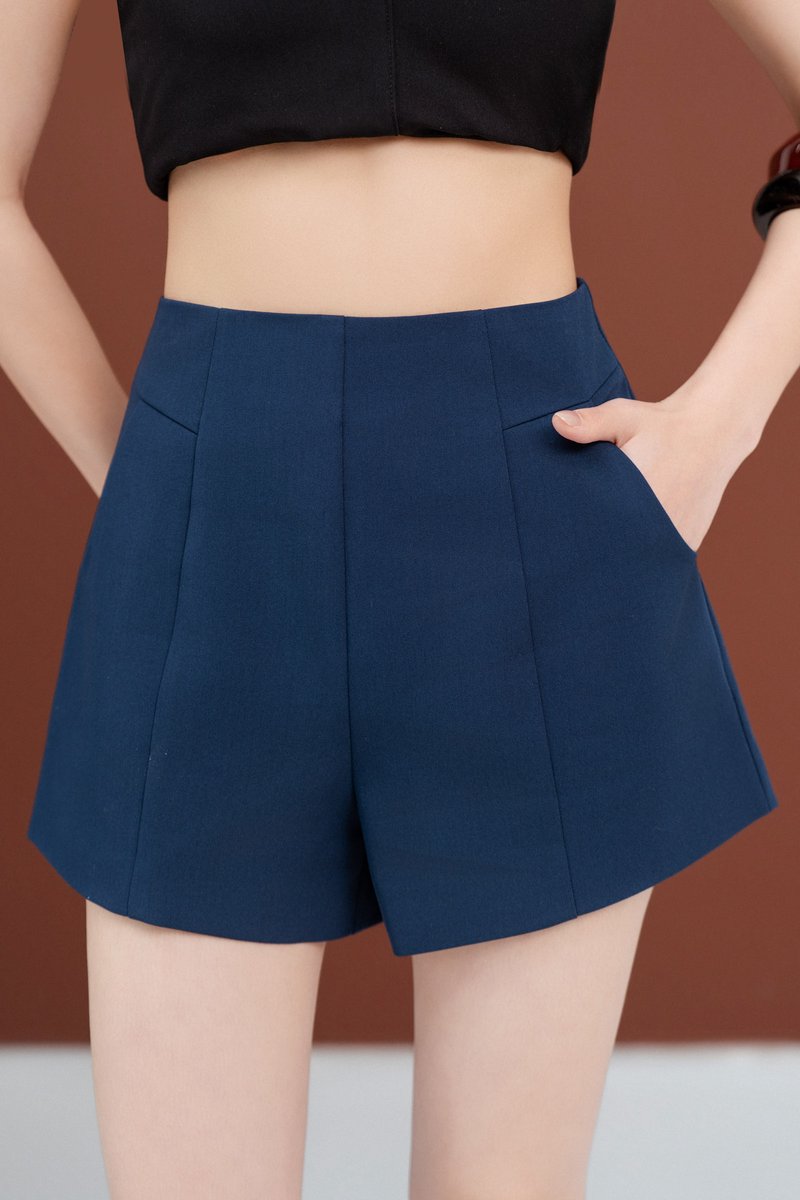 ARLO A-LINE SHORTS (NAVY)