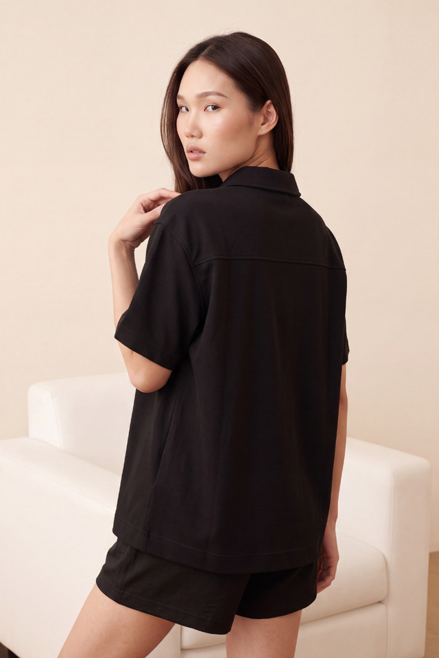 SOPHIE SHORT SLEEVE SHIRT (BLACK)