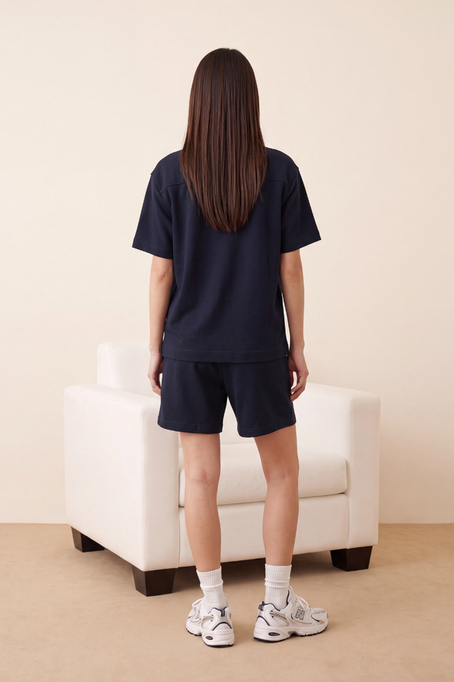 SOPHIE SHORT SLEEVE SHIRT (NAVY)