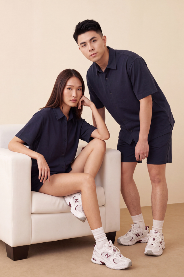 STANLEY MENS SHORT SLEEVE SHIRT (NAVY)