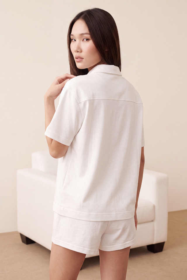 SOPHIE SHORT SLEEVE SHIRT (WHITE)