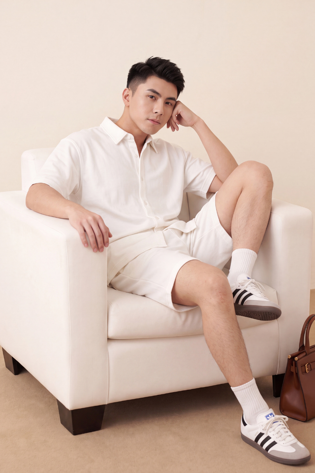 STANLEY MENS SHORT SLEEVE SHIRT (WHITE)
