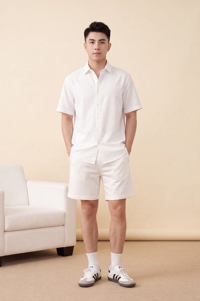 SYLER MENS SHORTS (WHITE)